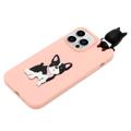 3D Cartoon iPhone 14 Pro Max TPU-deksel - Hund