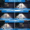 YY-22226 LED-solcellelampe med 4 lyshoder og PIR-bevegelsessensor - 800 lumen