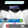 YY-22226 LED-solcellelampe med 4 lyshoder og PIR-bevegelsessensor - 800 lumen