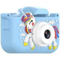 Unicorn-kamera for barn med 32GB minnekort og kortleser - blå