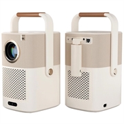 Yaber T2 Plus bærbar projektor i full HD med JBL-lyd og Google TV - Beige