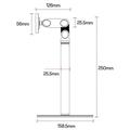 Yesido C303 360° roterende, justerbar magnetisk telefonholder til skrivebordet - svart