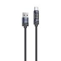 Yesido CA138C 66W hurtigladingskabel med USB-C og digitalt display - 1.2m - svart