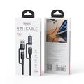 Yesido CA200 4-i-1 ladekabel - USB-A/USB-C til USB-C/Lightning - svart