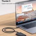 Yesido CA211 Thunderbolt 5 USB-C-kabel - 240W hurtiglading, 16K-video, 80 Gbps, 1m - svart
