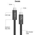 Yesido CA211 Thunderbolt 5 USB-C-kabel - 240W hurtiglading, 16K-video, 80 Gbps, 1m - svart