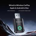 Yesido KM32 trådløs CarPlay- og Android Auto-adapter - svart
