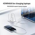 Yesido YC109 45W dobbel USB-C PD-lader med USB-C-kabel - hvit