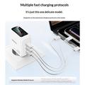 Yesido YC114 140W GaN-lader - 2x USB-C, USB-A, TFT-skjerm - hvit