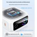 Yesido YC114 140W GaN-lader - 2x USB-C, USB-A, TFT-skjerm - hvit