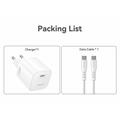 Yesido YC116 45W USB-C GaN-lader med USB-C-kabel – hvit
