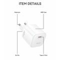 Yesido YC116 45W USB-C GaN-lader med USB-C-kabel – hvit