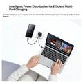 Yesido YC122 hurtiglader med to PD-porter på 60W og digitalt display - svart