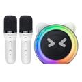 Yesido YSW36 Cute Ears Bluetooth 5.3 karaokehøyttaler med to mikrofoner for barn - hvit