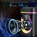 Yesido YSW51 45W TWS Bluetooth-høyttaler med to mikrofoner og RGB-lys - svart