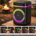 Yesido YSW51 45W TWS Bluetooth-høyttaler med to mikrofoner og RGB-lys - svart