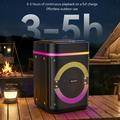 Yesido YSW51 45W TWS Bluetooth-høyttaler med to mikrofoner og RGB-lys - svart