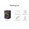 Yesido YSW51 45W TWS Bluetooth-høyttaler med to mikrofoner og RGB-lys - svart