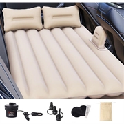 ZD-431 Oppblåsbar sovemadrass til bil med 2 puter og luftpumpe - beige
