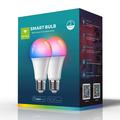 ZJ-BWBL1H-RGBWWW-2P 2PCS Voice 220V LED-lamper WiFi Bluetooth 2.4G 10W Smart Lamp Bulbs