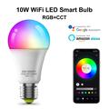 ZJ-BWBL1H-RGBWWW-2P 2PCS Voice 220V LED-lamper WiFi Bluetooth 2.4G 10W Smart Lamp Bulbs