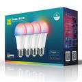 ZJ-BWBL1H-RGBWWW-4P 4PCS 10W Bluetooth Smart Lyspærer WiFi 2.4G Voice RGBCW 220V LED-pærer