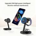 ZJ05 3-i-1 Qi 2.2 magnetisk trådløs lader 25W - svart