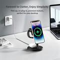 ZJ05 3-i-1 Qi 2.2 magnetisk trådløs lader 25W - svart