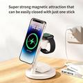 ZJ05 3-i-1 Qi 2.2 magnetisk trådløs lader 25W - svart
