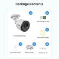 ZOSI C180 2-pakning med 4K PoE-overvåkningskameraer med person- og kjøretøydeteksjon - hvit