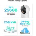 Zosi C519M 4MP smart WiFi-overvåkningskamera med AI-personregistrering - hvit