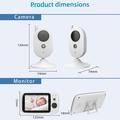 ZR303B babyalarm med 3.2" LCD-skjerm, toveis lyd og temperaturvarsel