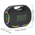 Zealot ZE21 250 W Bluetooth-høyttaler for utendørs fest - svart