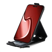 iPhone 16 Pro Glidelåslomme Vertikalt Flip-deskel - Svart