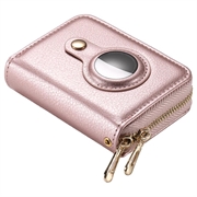 Glidelåslommebok Apple AirTag 1/2 Holder RFID - Rosa