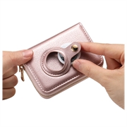 Glidelåslommebok Apple AirTag 1/2 Holder RFID - Rosa