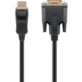 Goobay DisplayPort 1.2 / DVI-D Adapter Kabel - Gullbelagt - 3m - Svart