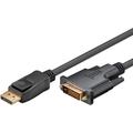 Goobay DisplayPort 1.2 / DVI-D Adapter Kabel - Gullbelagt - 3m - Svart