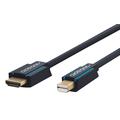 Clicktronic Active Mini DisplayPort / HDMI Adapter Kabel - 1m - Svart