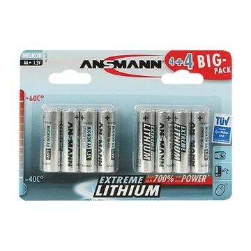 Ansmann Litiumbatteri AA / FR6 - 1.5V - 8 Stk.