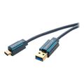 ClickTronic USB 3.0 USB Type-C-kabel - 3m - Sort