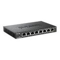 D-Link DES 108 8-Port Rask Ethernet Uadministrert Skrivebordsbryter - Svart