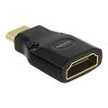 Delock Høyhastighets HDMI-adapter med Ethernet - HDMI Mini-C hanne > HDMI-A hunn