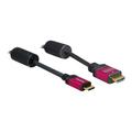 Delock HDMI-kabel med Ethernet - HDMI A hann > HDMI Mini-C hann - 3m