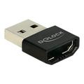 Delock Adapter HDMI-A hunn > USB Type-A hann - Svart