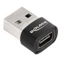 DeLOCK USB 2.0 USB-C adapter Svart