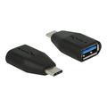 Delock Adapter SuperSpeed USB Type-C hann > Type-A hunn - Svart