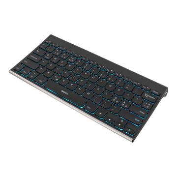 DELTACO TB-630 Mini Tastatur 7 Farger Trådløs Nordisk - Svart