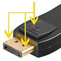 Goobay DisplayPort / HDMI Adapter - Gullbelagt - Svart