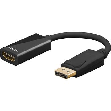 Goobay DisplayPort / HDMI Adapter Kabel- Gullbelagt - Svart